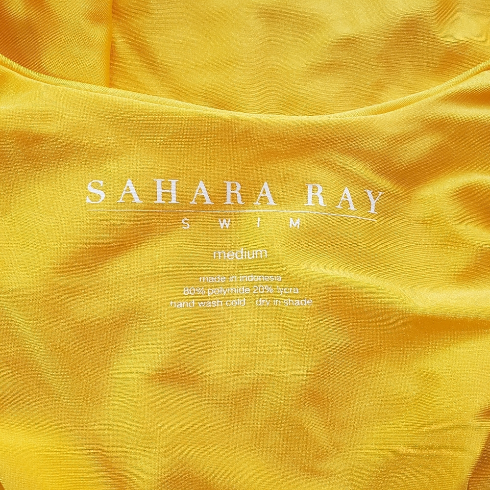 Sahara Ray Swim Yellow One Piece Bathing Suit - Picture 3 of 5